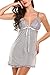 Avidlove Women Lingerie Lace Babydol V Neck Sexy Sleepwear Grey