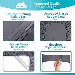 DREAMCARE Queen Sheet Set - Cooling Bed Sheets