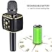 Moresky Karaoke Microphone Wireless Handheld Mic Bluetooth Speaker for Apple iPhone Android Samsung Smartphone iPad Home KTV Outdoor Party Singing, Support Music APP & TF Card