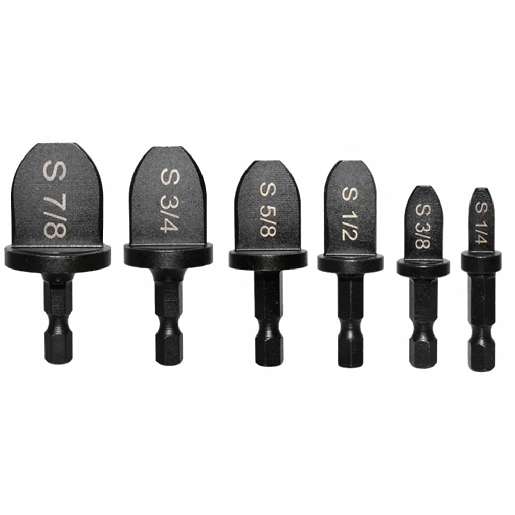 HEALLILY 6Pcs Swaging Tool Drill Bits Set Hex Handle Air Conditioner