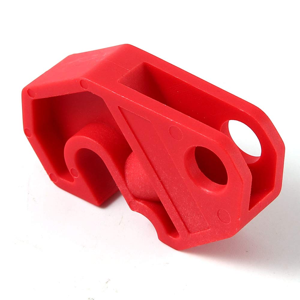 POFET 4Pcs Red Universal Single Breaker Lockout with Screw, Suitable for Single & Multi Pole Breakers