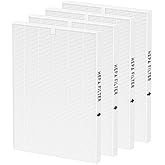 116130 True HEPA Replacement Filter H Compatible with Winix 5500-2 Air Cleaner Purifier and Models AM80, 4 Pack HEPA Filter o