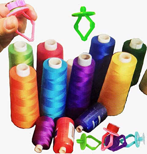 PeavyTailor 20pcs Bobbin Buddies Bobbin Holder Clamp Thread Organizer Matching Thread Spools Together for Brother Sewing Machine Thread Rack #4
