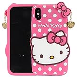 iPhone X Case, Phenix-Color 3D Cute Cartoon Soft Silicone Hello Kitty Gel Back Cover Case for iPhone X(2017) Case Amp Prime (#70)