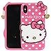 iPhone X Case, Phenix-Color 3D Cute Cartoon Soft Silicone Hello Kitty Gel Back Cover Case for iPhone X(2017) Case Amp Prime (#70)