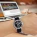 NORTH Black Leather Mens Watch Fashion Analog Quartz Men Wrist Watches Casual Waterproof Military Wristwatch for Men Stainless Steel with Date