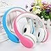 Wired Volume Limited Kids Headphones with Detachable Cable and Sharing Music for Children (Pink)