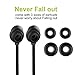 ZEALOT H7 Wireless Bluetooth Headphones with Neckband, Noise Cancelling Mic, Tangle Free Cable, 3 Sizes of Sweatproof Magnetic Earbuds, Mesh Bag, Black