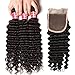 Nadula Brazilian Deep Wave 3 Bundles With Closure 7A 100% Unprocessed Brazilian Remy Virgin Human Hair Bundles Weave Natural Color