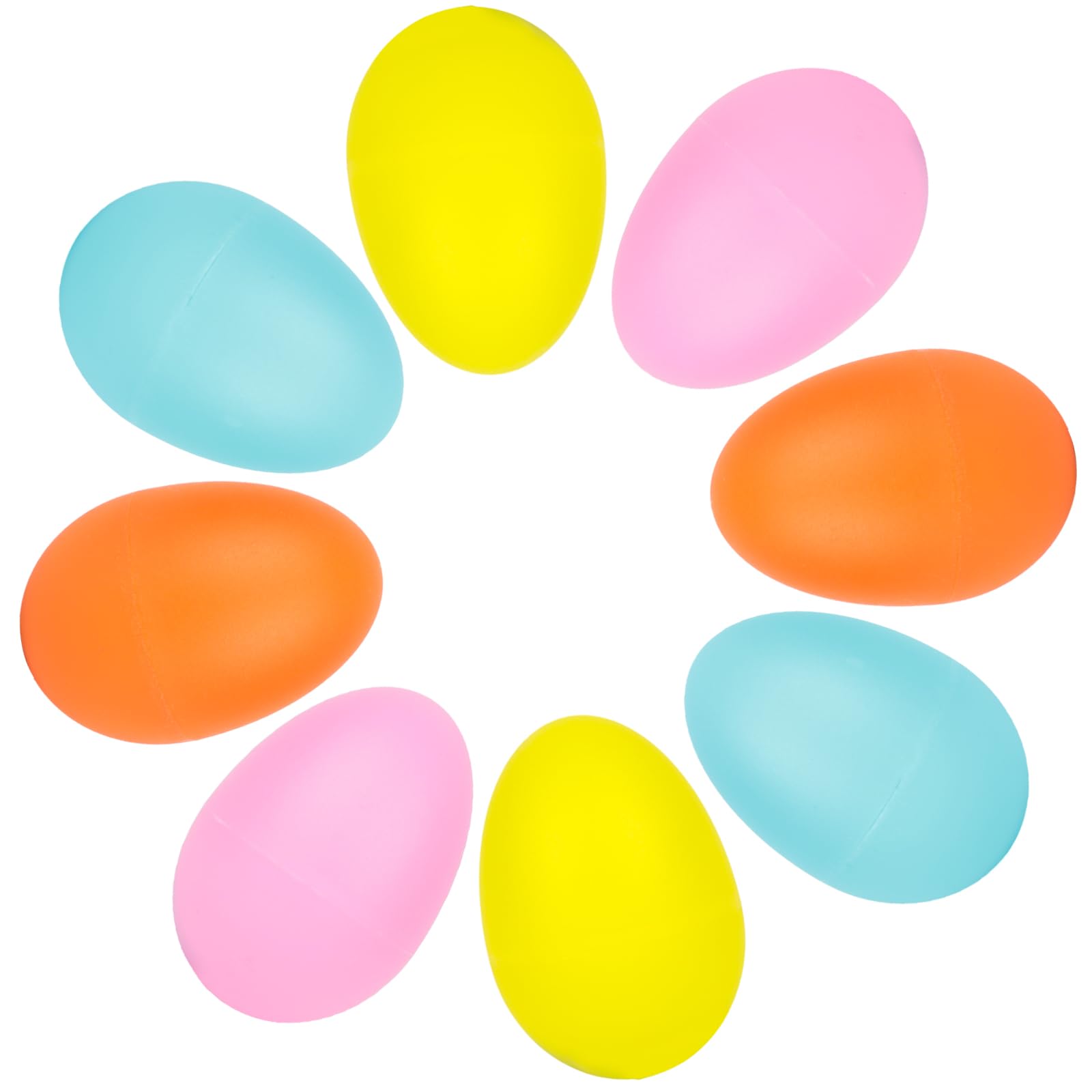 Photo 1 of LovesTown 8pcs Plastic Egg Shakers Percussion Instruments Musical Egg Maracas Easter Egg with 4 Colors