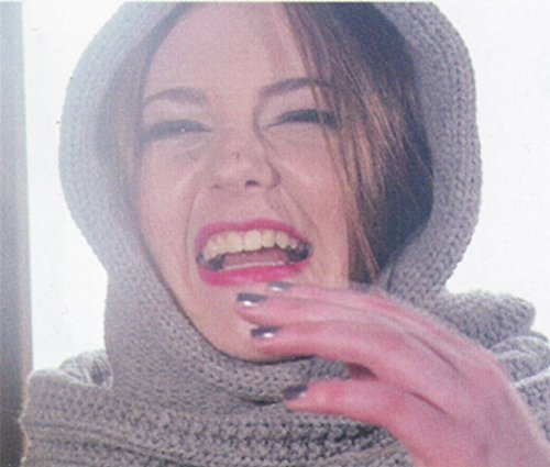 Angela & William Unisex Handmade Warm Hooded Scarf and Poncho Pullover (White)