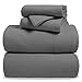 Bare Home Super Soft Fleece Sheet Set - Split King Size - Extra Plush Polar Fleece, No-Pilling Bed Sheets - All Season Cozy Warmth (Split King, Grey)