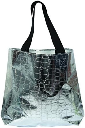 Bags for Less™ Double Trouble PVC/ Non Woven Tote Bag (Silver/Clear)