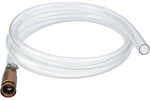 Sporthfish Gas Siphon Pump 1/2'' Copper Valve 6FT Syphon Hose for Water Gasoline Fuel & Other Liquid Safety Self Priming Shaker Siphon Hand Pump Tube