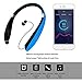 Bluetooth Headset, Bluetooth Headphones SX991-LBell Wireless Neckband Design with Foldable Retractable Headset for iPhone X/ 8/7 Plus Samsung Galaxy S8 Note 8 and Other Bluetooth Enabled Devices