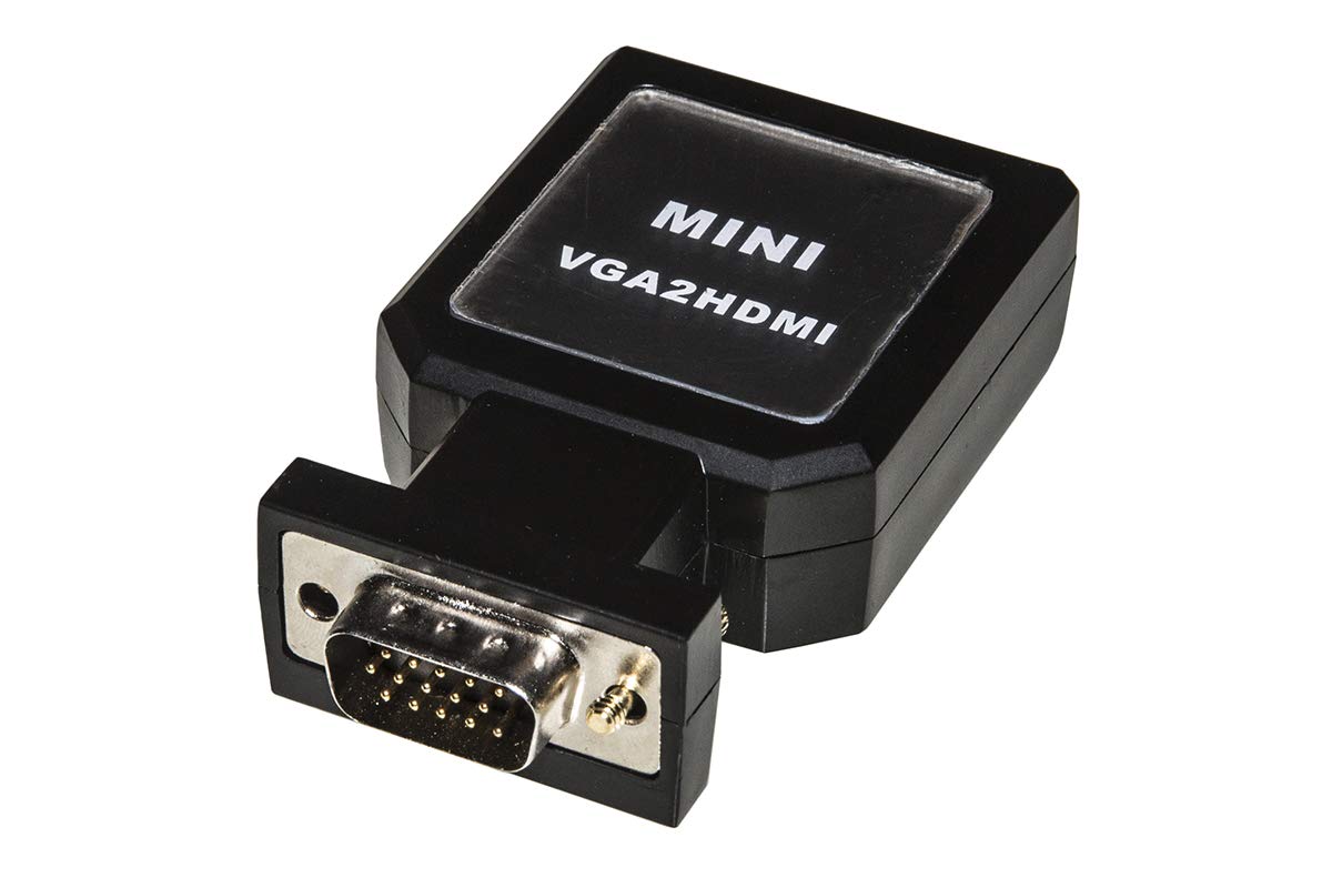 LINK VGA PC Adapter + Audio 3.5 mm STEREO to TV or HDMI Video