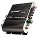 ELEGIANT 20W 12V Mini Hi-Fi Amplifier Booster Radio MP3 Stereo with Power Adapter for Car Motorcycle Home Black+Power Adapter