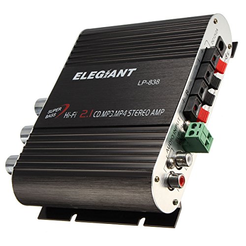 ELEGIANT 20W 12V Mini HiFi Amplifier Booster Radio MP3 Stereo with
