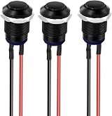 Gebildet 12mm Prewired IP65 Self-Locking Push Button 2A 250V AC