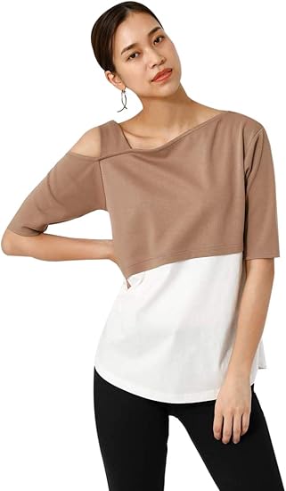 Amazon アズールバイマウジー Tシャツ Asymmetry Fake Layerd Tops 250dsm80 086d Tシャツ カットソー 通販