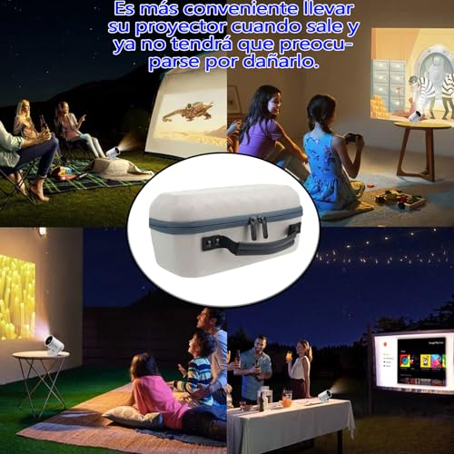 VXMBNB Adecuado para Bolsa de Viaje rígida para proyector Samsung Freestyle, Funda Protectora para proyector, Carcasa Anticolisión Engrosada, Carcasa Interior de Terciopelo Fino