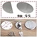 Magnetic Door Stopper, Invisible Magnetic Door Stop, Brushed Satin Nickel, No Drill with Adhesive, Stainless Steel Floor Magnetic Door Catch Door Holder