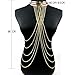 SIYWINA Body Chain with Pearls Harness Multirow Necklace Shoulder Body Chain