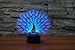 3D Illusion Lamp Novelty Optical Led Light 7 Colors Change Peacock Light Touch Switch Table Desk Lamps for Kids Bedroom Birthday Christmas Gifts