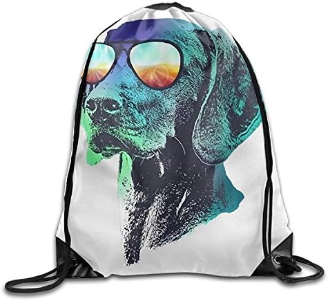 Neon Dog1 Unisex Home Rucksack Shoulder Bag Travel Drawstring Backpack Bag