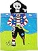 Kreative Kids Pirate 100% Cotton Poncho Style Hooded Bath & Beach Towel with Colorful Double Sized Design