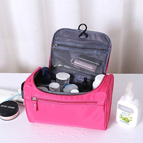 Kitchen Point Heavy Duty Waterproof Hanging Side Open Toiletry Bag - Travel Cosmetic Makeup Bag for Women & Shaving Kit Organizer Bag for Men - Large Size(Multi Color)