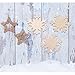 Jetec 50 Pack Unfinished Wooden Snowflakes Christmas Ornaments Paintable Blank Xmas Tree Hanging Wood Slices with 50 Ropes for DIY Art Crafts Christmas DIY Wooden Snowflake Decoration 3.15 x 3.15 Inch