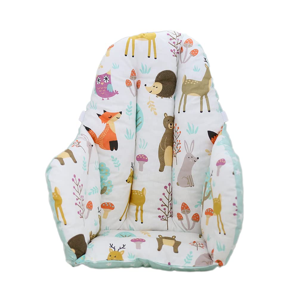 Photo 1 of Bebek Ozel Cushion – Washable & Reversible One-Piece Cotton Seat Pad for IKEA High Chair Accessories, Compatible with Antilop (Nature Green)