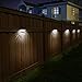 OTHWAY Solar Fence Post Lights Wall Mount Decorative Deck Lighting, Black, 1 Pack