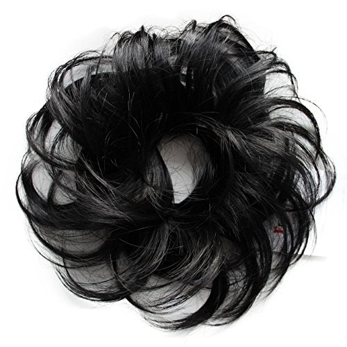 PRETTYSHOP Scrunchy Scrunchie Bun Up Do Hairpiece Hair Ribbon Ponytail Extensions Wavy Curly or Messy Color Variation…