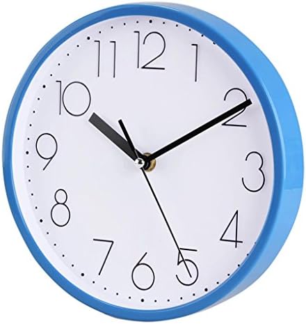 SXDG 9-Inch Non-Ticking Silent Wall Clock with Modern and Classic Design for Living Room Large Kitchen Wall Clock Battery Operated (Blue)