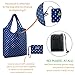 Folding Shopping Bags Reusable Grocery Totes Bag 6 Pack X Large 50LBS Ripstop Fashion Geometric Pattern Bags Foldable with Pouch Bulk Waterproof Nylon Machine Washable Durable Eco-Friendly