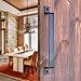 VivaLight 12 Inch Rustic Barn Door Handle Pull - Black Steel Pull for Sliding Doors, Gates, Garages, Sheds, Fences, Closets, Pantries - Indoor and Outdoor Use - Easy Install