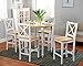 Target Marketing Systems Virginia Cross Back Dining Room Chairs, Wooden Farmhouse Kitchen Furniture Made of Solid Rubberwood, Set of 2, 30