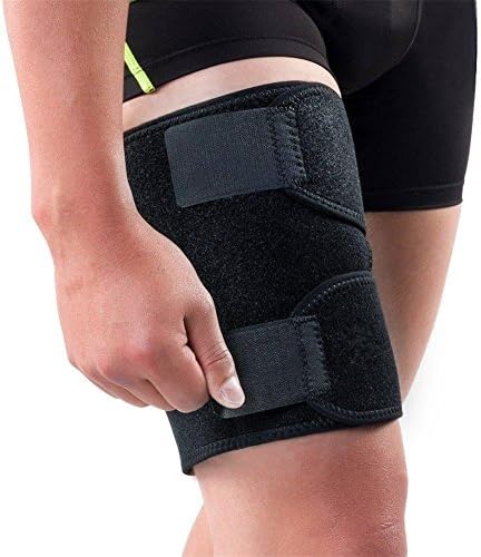 YHBracer Breathable and Sweat Absorptive Thigh Brace Thigh Compression Sleeve, 1 Piece for hiking, soccer, volleyball, running, jumping ect