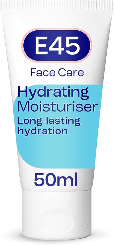 E45 Face Moisturiser 50ml Hydrating Lightweight Non-Greasy Cream