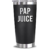 LissiArt97 Pap Juice Tumblers Laser Engraved - 20Oz Travel Tumbler For Father's Day Birthday Christmas - Travel Tumbler Gifts For Pap - New Pap - Pap To Be - Pap Gift