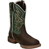 Tony Lama Mens Bartlett Stone 11" Wide Square Steel Toe Boot | Steel toe protection, Electrical hazard rated, Durable leather, Removable orthotic insole, Oil and slip resistant outsole