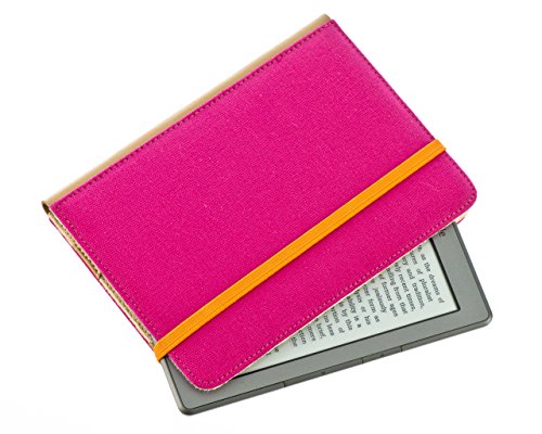 M-Edge Trip Jacket Folio Protective Case Cover for Kindle 4, Touch - Pink/Orange (Certified Refurbished) - Thumbnail 2
