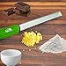 HUJI Citrus Zester and Grater: Lemon, Ginger, Garlic, Truffle, Cheese - Razor Sharp Stainless Steel Blades With Protective Cover - Dishwasher Safe