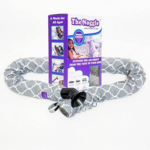 Noggle Extend Your Air Conditioning or Heat to Your Kids Instantly (6 Feet, Grey Quatrefoil) by The Noggle