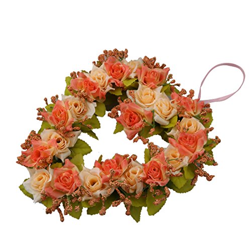 A-SZCXTOP Heart-shape Garland for Wedding Home Decoration Romantic Hanging Wreath for Valentine Garland Holiday Decoration for party Appr 8 Inch