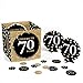 Big Dot of Happiness Adult 70th Birthday - Gold - Birthday Party Centerpiece & Table Decoration Kit