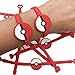 Red Novelty Prize Bracelets and Party Keychains Favors for Childrens Birthday Supplies Goody Bags, 32pcs Set