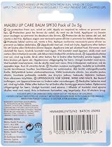 Malibu Sun SPF 30 Lip Balm Trio Vanilla Tropical Strawberry 3 x 5g view 2